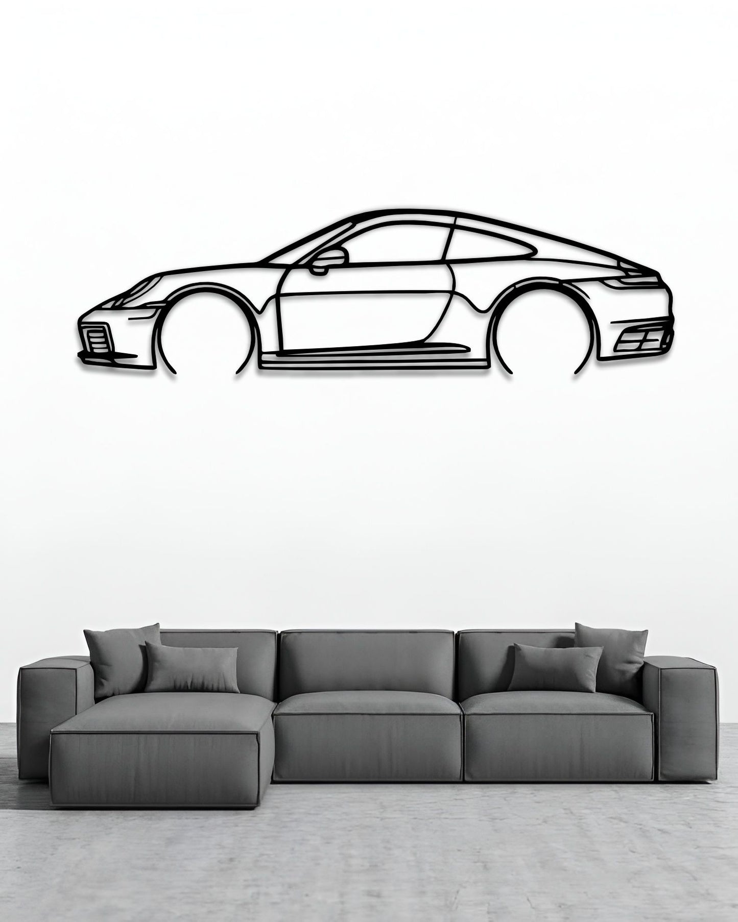 2022 Porsche 911 Carrera S Metal Silhouette Wall Art 1