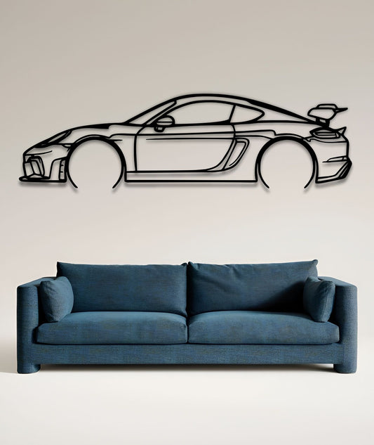 2023 Porsche 718 Cayman GT4 RS Silhouette Wall Art