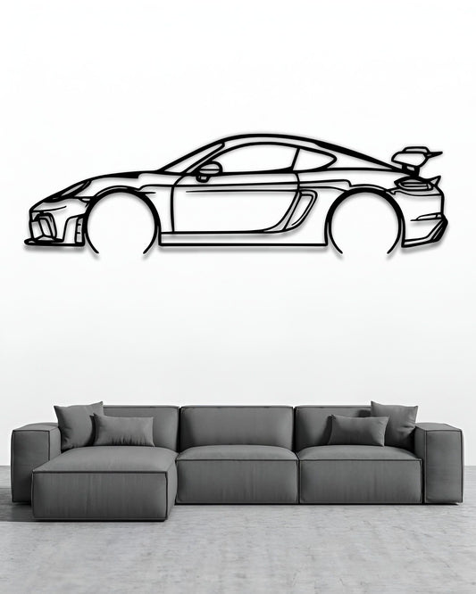 2023 Porsche 718 Cayman GT4 RS Silhouette Wall Art