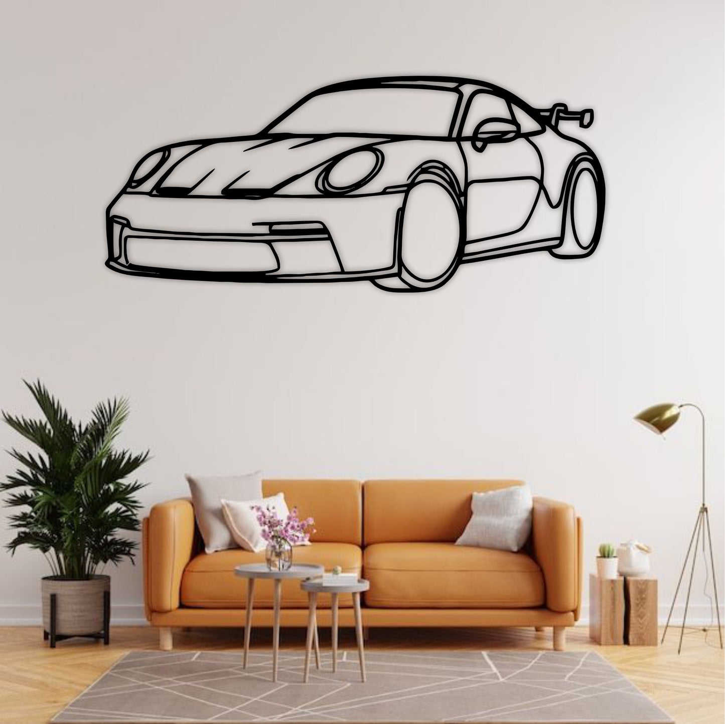 2023 Porsche 911 GT3 (992) Diagonal Silhouette Wall Art