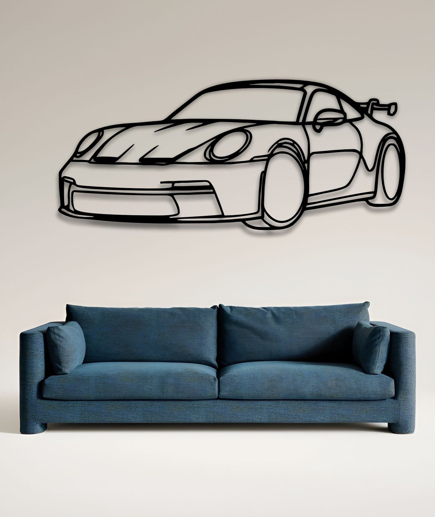 2023 Porsche 911 GT3 (992) Diagonal Silhouette Wall Art