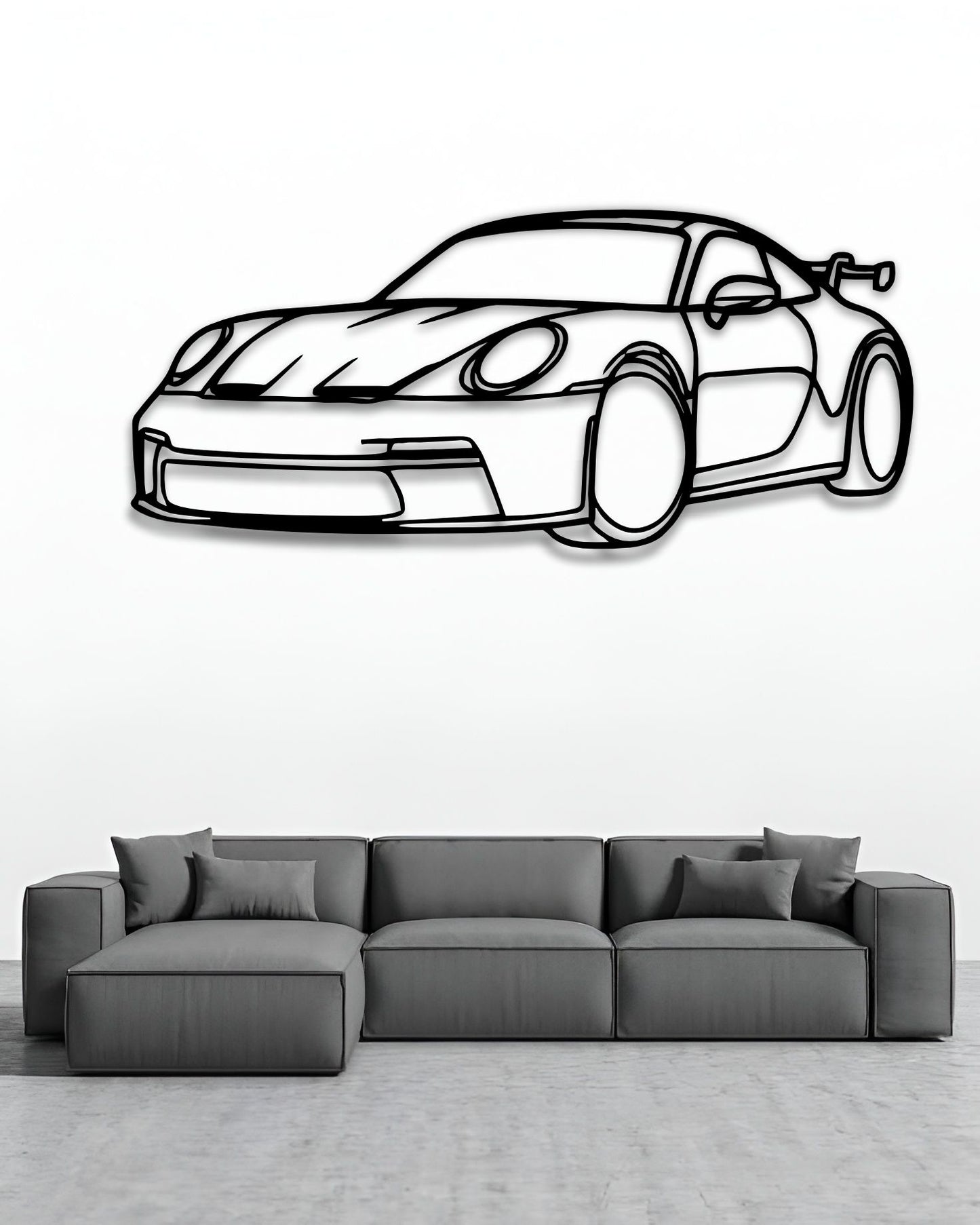 2023 Porsche 911 GT3 (992) Diagonal Silhouette Wall Art