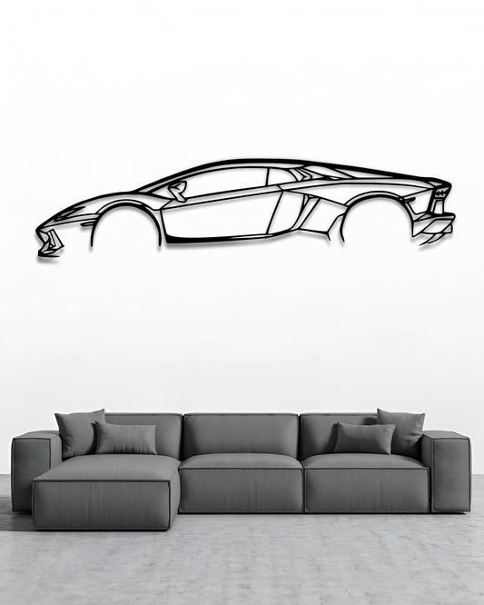Lamborghini Aventador Silhouette Wall Art
