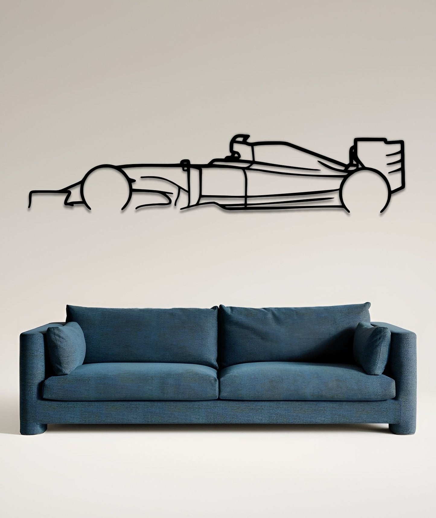 Lewis Hamilton Mercedes F1 W14 Silhouette Wall Art