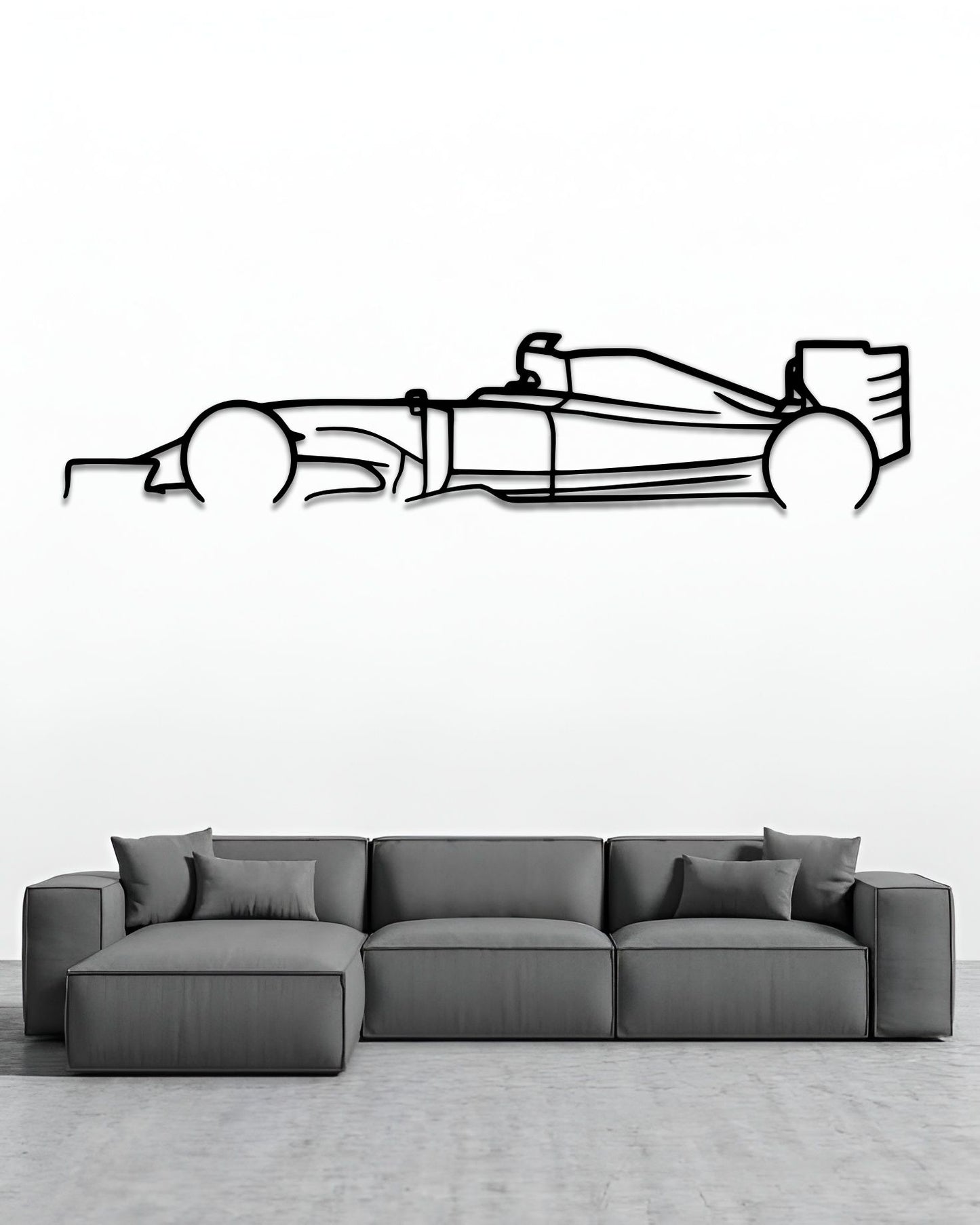 Lewis Hamilton Mercedes F1 W14 Silhouette Wall Art