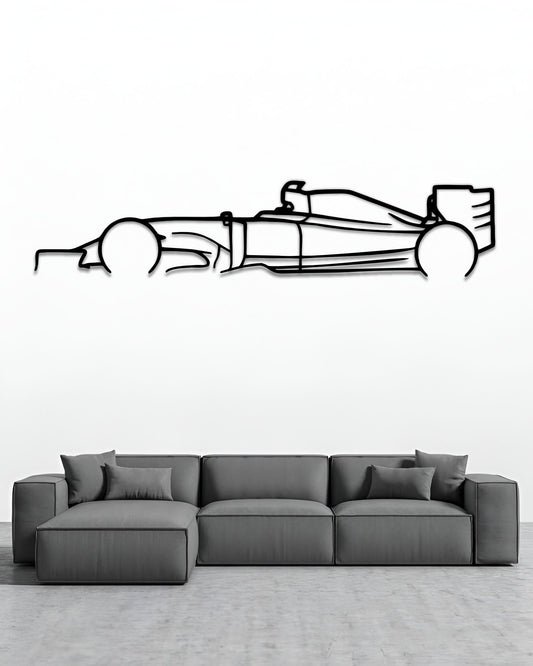 Lewis Hamilton Mercedes F1 W14 Silhouette Wall Art