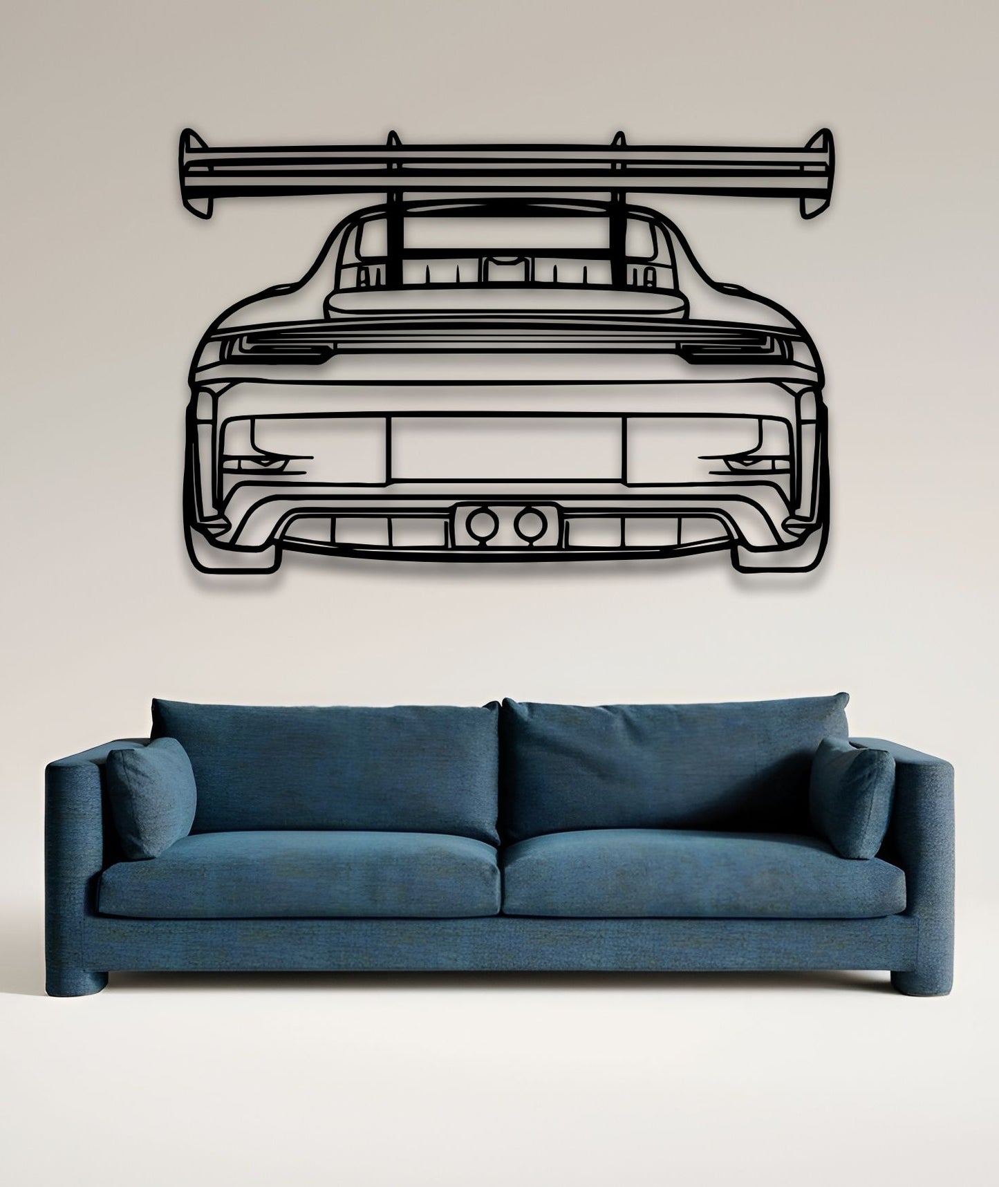 Porsche 911 GT3 RS (992) Rear Silhouette Wall Art