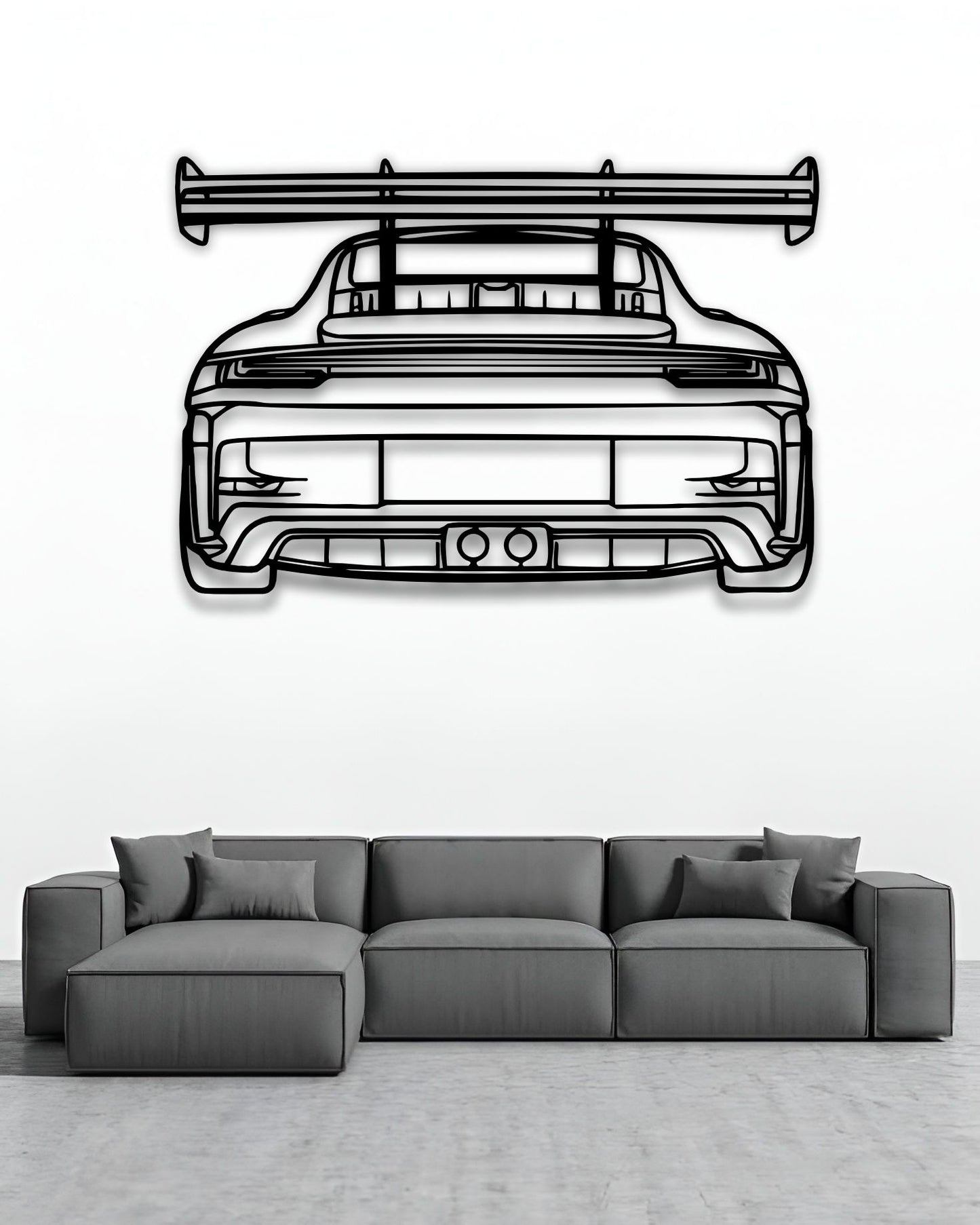 Porsche 911 GT3 RS (992) Rear Silhouette Wall Art